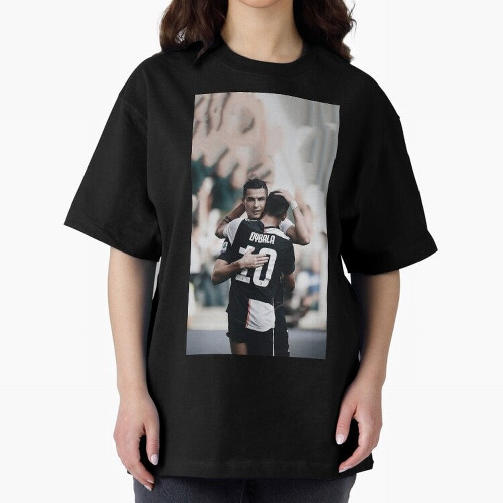 ronaldo with dybala Oversized T-Shirt Feel the Heartbeat of FIFA World Cup 2026 Group Stage for Fans of CR7 and Messi and Argentina and Brazil, Bringing Stadium Memories, Football Loyalty, International Chants and Championship Tradition; Ideal for