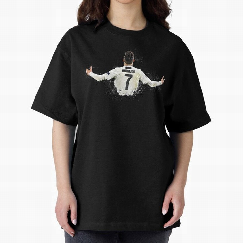Cristiano Ronaldo Juventus Abstract Paintings Oversized T-Shirt Fuel Your Fan Pride for FIFA World Cup 2026 Group Stage Spirit, with France, Messi, Football History, Final Match Energy, Crowd Noise and Once in a Lifetime Moments; Created for Match
