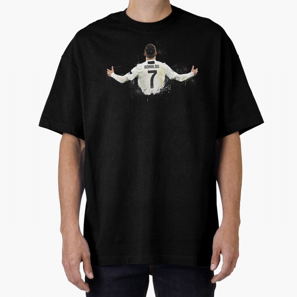 Cristiano Ronaldo Juventus Abstract Paintings Oversized T-Shirt Fuel Your Fan Pride for FIFA World Cup 2026 Group Stage Spirit, with France, Messi, Football History, Final Match Energy, Crowd Noise and Once in a Lifetime Moments; Created for Match