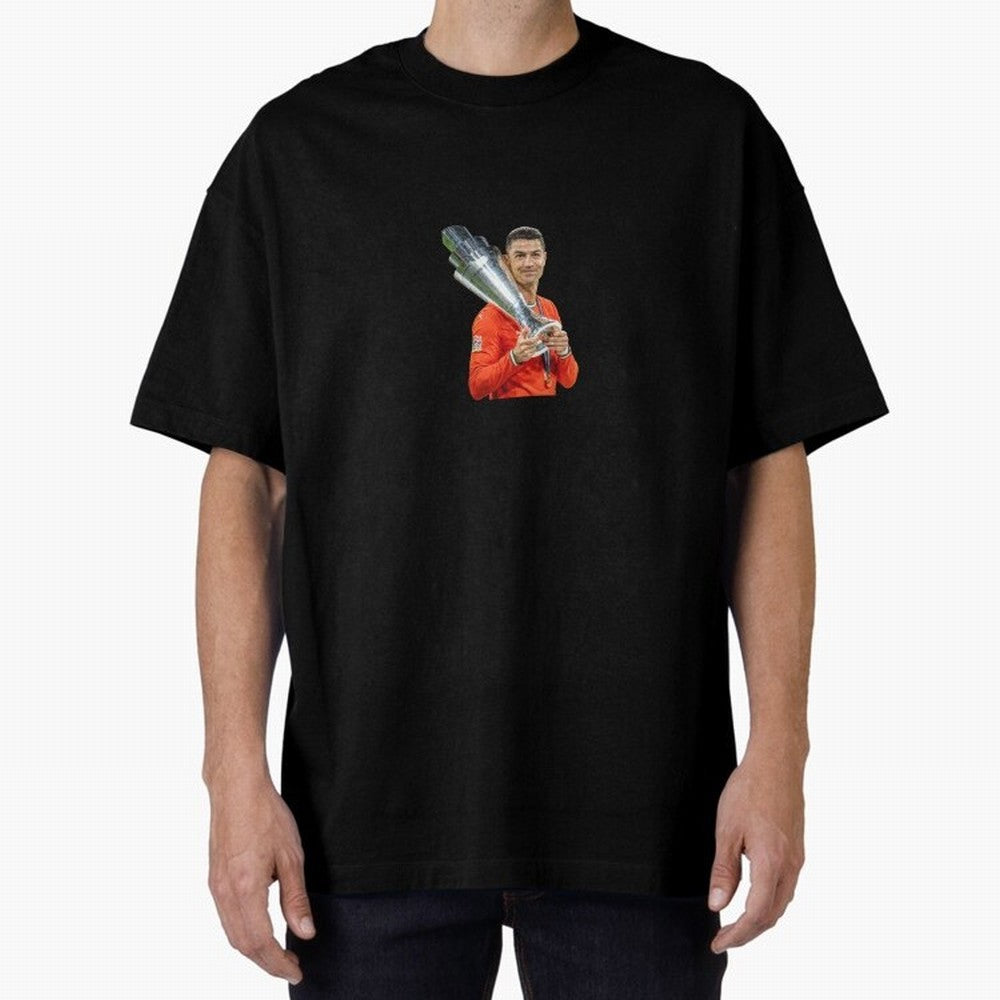 CR7 - Portugal Oversized T-Shirt Honor Football Greatness during Match Day Hype around FIFA World Cup 2026, Messi, CR7 and Mbappe, Brazil, Portugal and Argentina, Goal Celebration Energy, Supporter Heritage, Football Icons and Worldwide Tournament