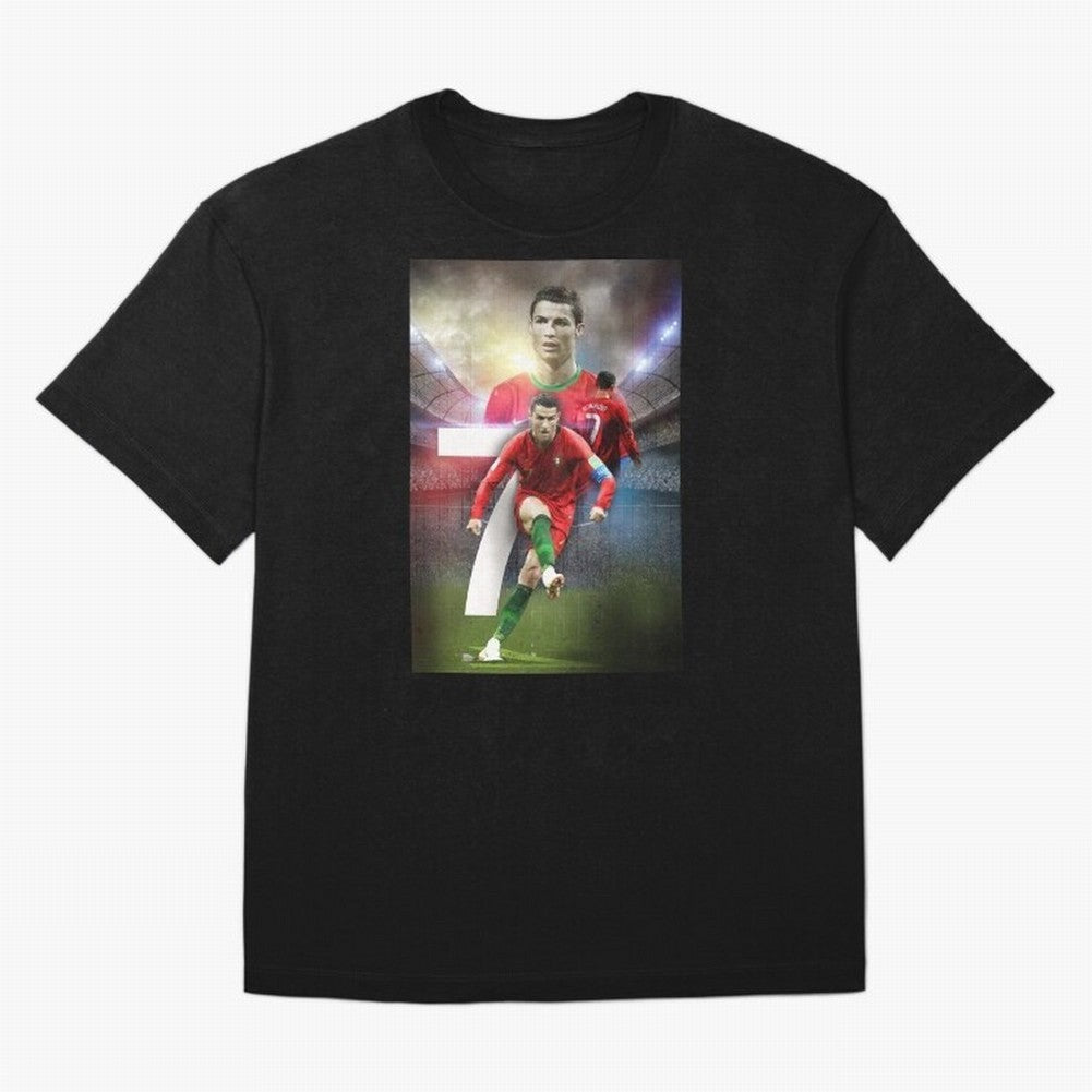 Cristiano Ronaldo Manchester United 4 Oversized T-Shirt Carry Global Football Passion for FIFA World Cup 2026, Featuring Messi, CR7 and Mbappe, France, Sports Nostalgia, International Competition, Famous Players and Unforgettable Victories; Made