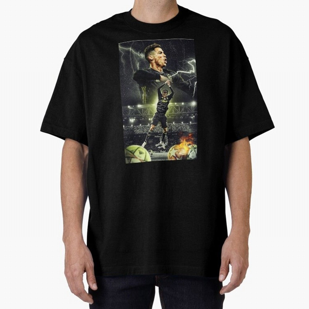 Ronaldo Illustration iPhone Case Oversized T-Shirt Fuel the Hype around FIFA World Cup 2026 Celebrating Haaland and Mbappe, Spain Energy, Football Festival Excitement, Trophy Ambitions, Country Rivalries and Star Player Buzz; Perfect for People Who