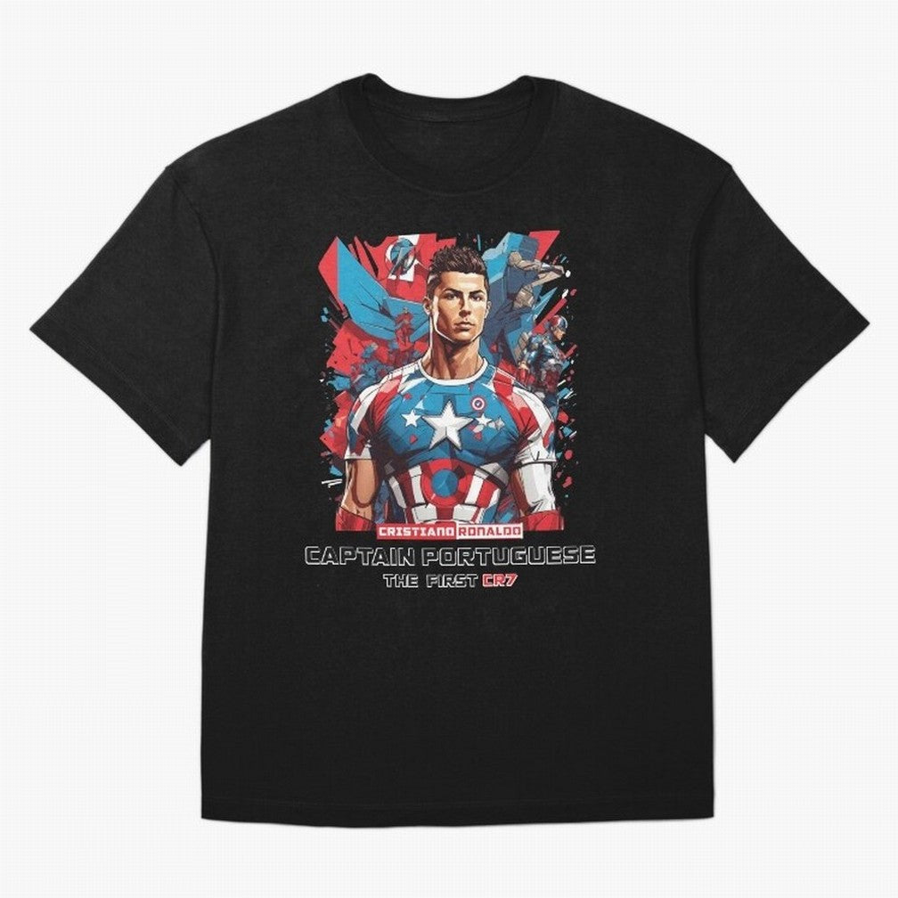 Cristiano Ronaldo Captain Portuguese Oversized T-Shirt Treasure Global Football Passion for FIFA World Cup 2026 USA Canada Mexico, Centered on CR7, Argentina, Goal Celebration Energy, Supporter Heritage, Football Icons and Worldwide Tournament Joy;