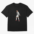 Cristiano Ronaldo Oversized T-Shirt Follow the Road to FIFA World Cup 2026 USA Canada Mexico for Fans of Messi, CR7 and Mbappe and Argentina, France and Brazil, Bringing Vintage Soccer Flavor, Modern Football Stars, National Flags and Final Night