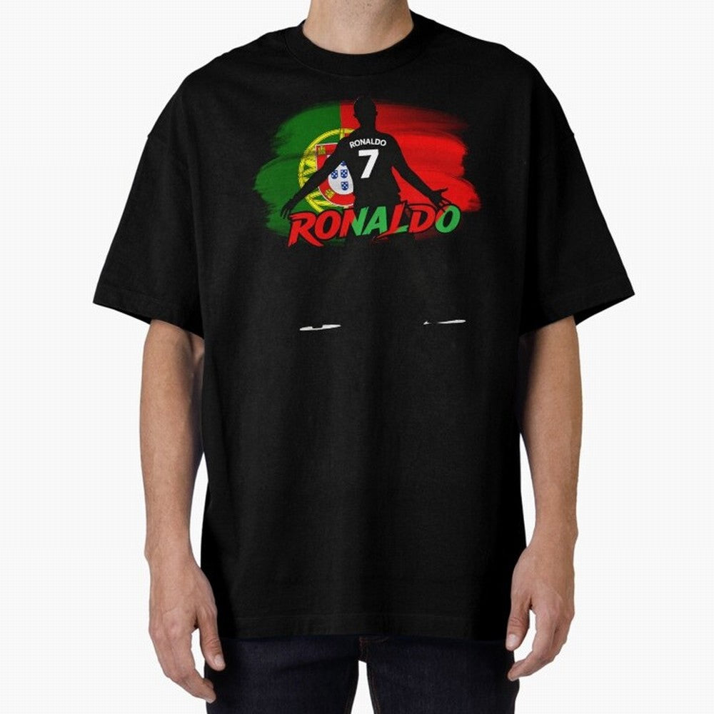 Portugal CR7 Fan World Cup Oversized T-Shirt Join Supporters Worldwide for FIFA World Cup 2026 USA Canada Mexico Connected to Mbappe, England, France and Netherlands Energy, Football History, Final Match Energy, Crowd Noise and Once in a Lifetime