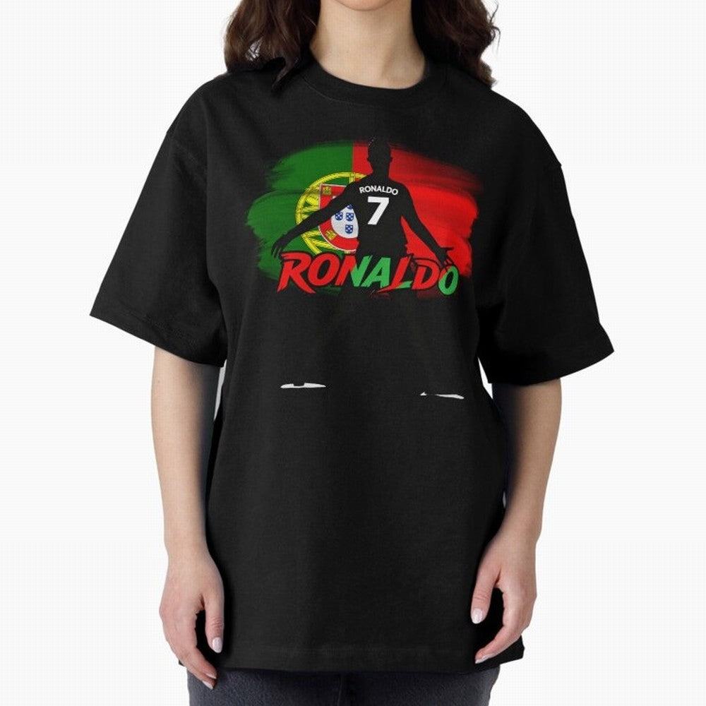 Portugal CR7 Fan World Cup Oversized T-Shirt Join Supporters Worldwide for FIFA World Cup 2026 USA Canada Mexico Connected to Mbappe, England, France and Netherlands Energy, Football History, Final Match Energy, Crowd Noise and Once in a Lifetime