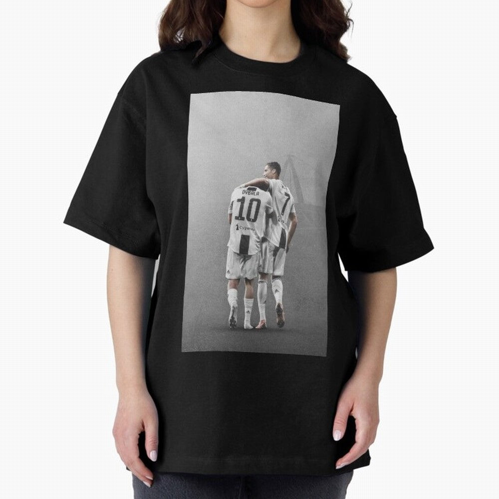 ronaldo with paulo dybala Oversized T-Shirt Celebrate the Biggest Stage of the FIFA World Cup 2026 Group Stage Journey through Neymar, Haaland and Cristiano Ronaldo Highlights, England Pride, Match Day Excitement, Supporter Culture, Golden Goals