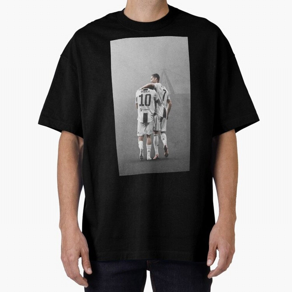 ronaldo with paulo dybala Oversized T-Shirt Celebrate the Biggest Stage of the FIFA World Cup 2026 Group Stage Journey through Neymar, Haaland and Cristiano Ronaldo Highlights, England Pride, Match Day Excitement, Supporter Culture, Golden Goals