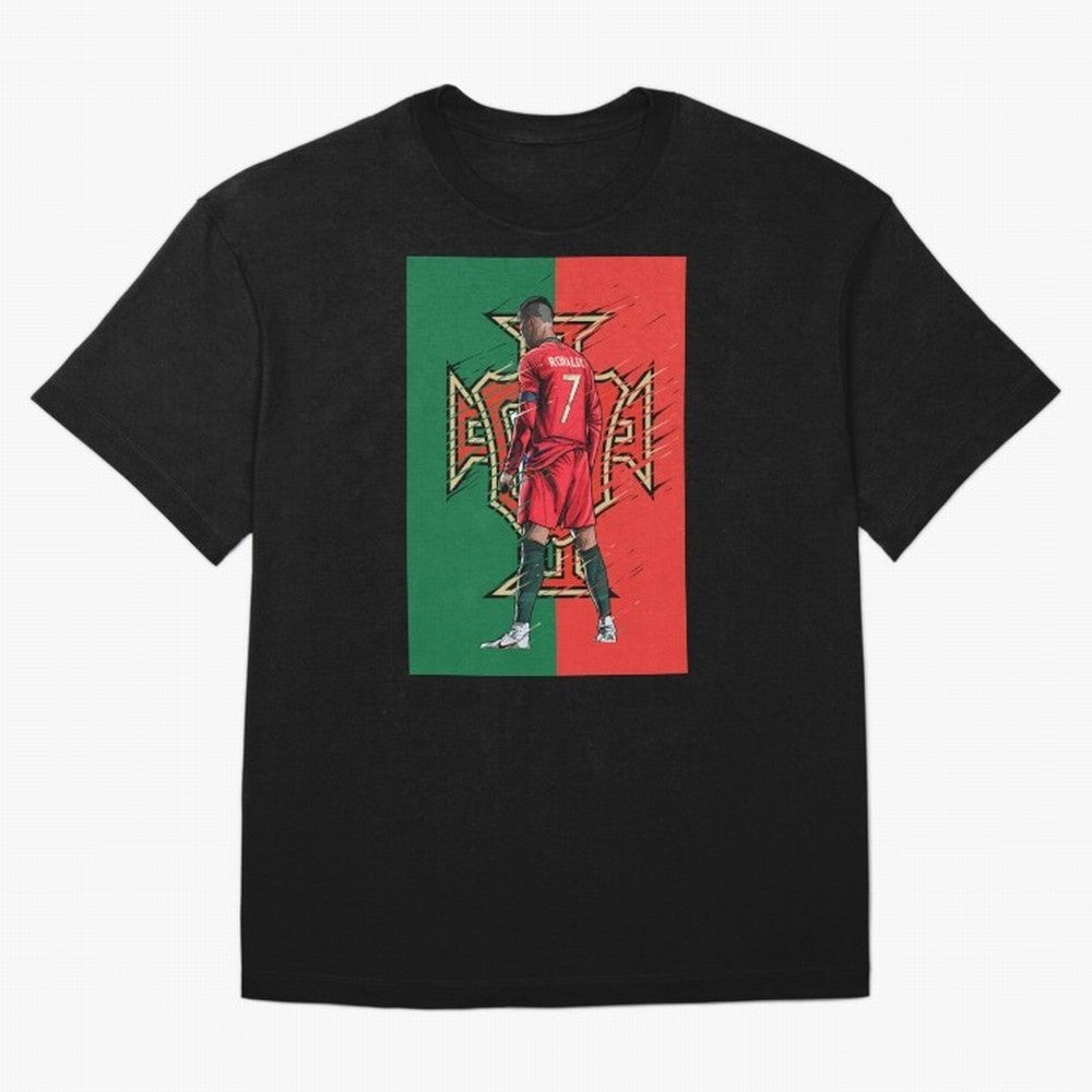 CR7 Portugal Oversized T-Shirt Relive FIFA World Cup 2026 Group Stage for Fans of Haaland and Mbappe and Brazil, Portugal and Argentina, Bringing Supporter Pride, Iconic Celebrations, Legendary Names and Global Match Day Energy; Perfect for Fans,