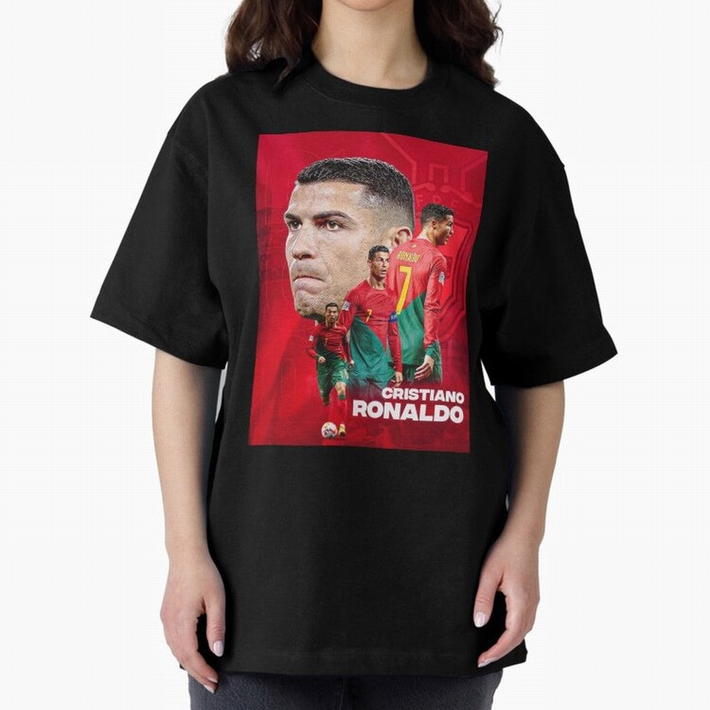 CRISTIANO RONALDO WORLD CUP 2022 Oversized T-Shirt Create FIFA World Cup 2026 USA Canada Mexico Spirit, Celebrating England, Mbappe and Neymar, Fan Favorite Moments, National Team Passion, Big Match Drama and Soccer History; Created for Match Day
