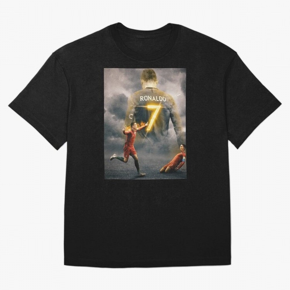 Art CR7 Wallpaper Oversized T-Shirt Honor the Football Icons of FIFA World Cup 2026 Group Stage with Messi and Cristiano Ronaldo, Netherlands Energy, Supporter Pride, Iconic Celebrations, Legendary Names and Global Match Day Energy; Ideal for