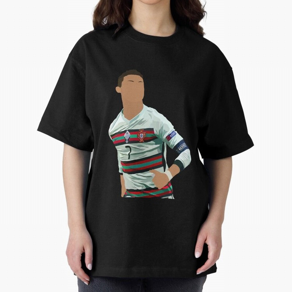 Cristiano Ronaldo Portugal Oversized T-Shirt Bring Supporter Culture to FIFA World Cup 2026 USA Canada Mexico Spirit, Centered on Brazil, Messi, Soccer Culture, Superstar Moments, National Team Dreams and Competitive Fire; Made for Collectors Who