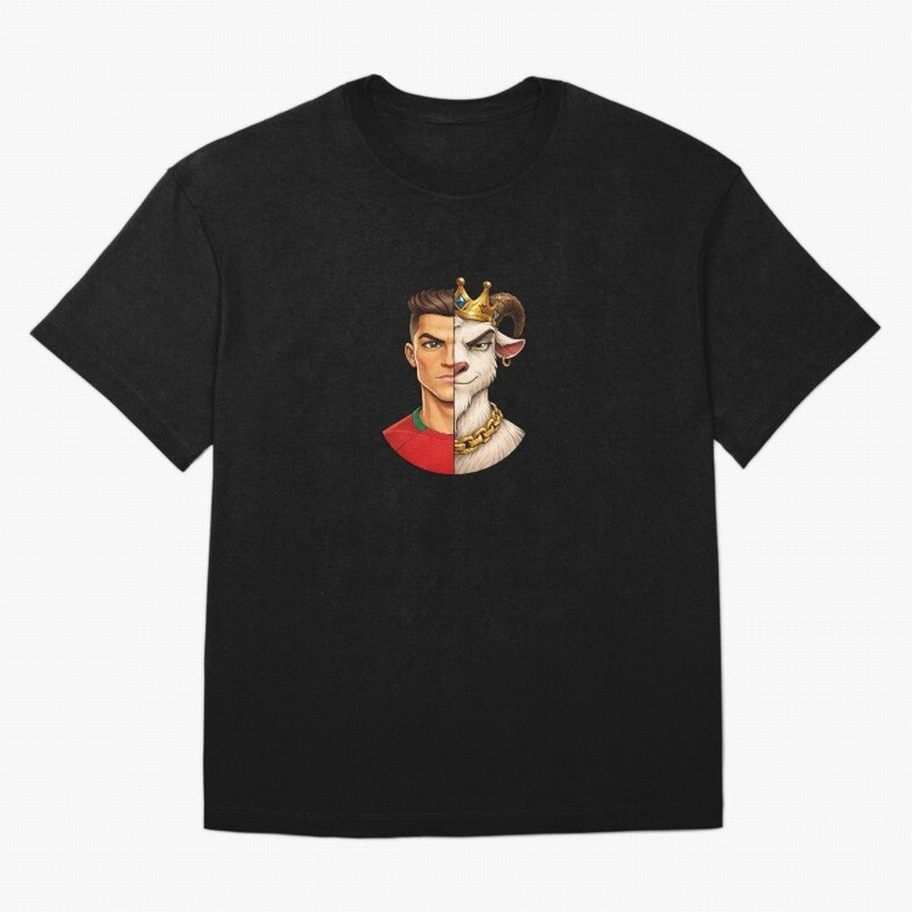 Half Man Half Goat - Cristiano Ronaldo Oversized T-Shirt Live the Energy of FIFA World Cup 2026 Group Stage Made for Haaland, Argentina and Brazil Energy, Stadium Memories, Football Loyalty, International Chants and Championship Tradition; Created