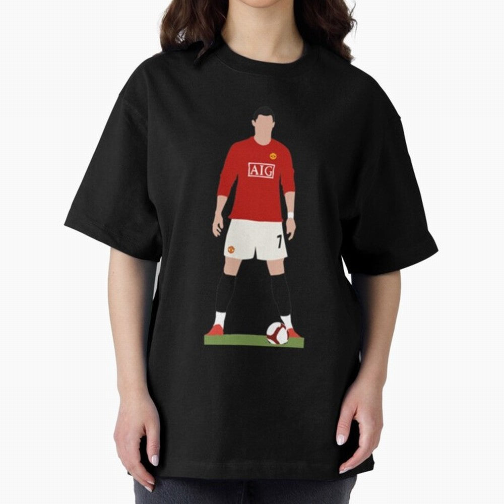 Cristiano Ronaldo Oversized T-Shirt Show Your Love for FIFA World Cup 2026 USA Canada Mexico Spirit, Driven by Spain, CR7 and Messi, Goal Celebration Energy, Supporter Heritage, Football Icons and Worldwide Tournament Joy; Built for Supporters