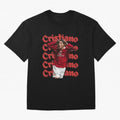 CR7 Oversized T-Shirt Cheer through Every Moment of FIFA World Cup 2026 Group Stage for Fans of Mbappe and France, Bringing Soccer Culture, Superstar Moments, National Team Dreams and Competitive Fire; Great for Watch Parties, Sports Bars, Family