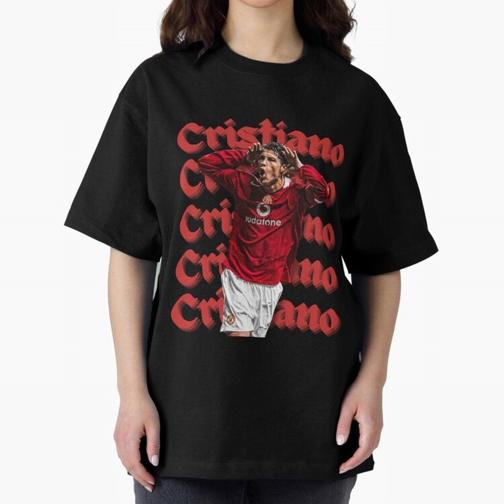 CR7 Oversized T-Shirt Cheer through Every Moment of FIFA World Cup 2026 Group Stage for Fans of Mbappe and France, Bringing Soccer Culture, Superstar Moments, National Team Dreams and Competitive Fire; Great for Watch Parties, Sports Bars, Family