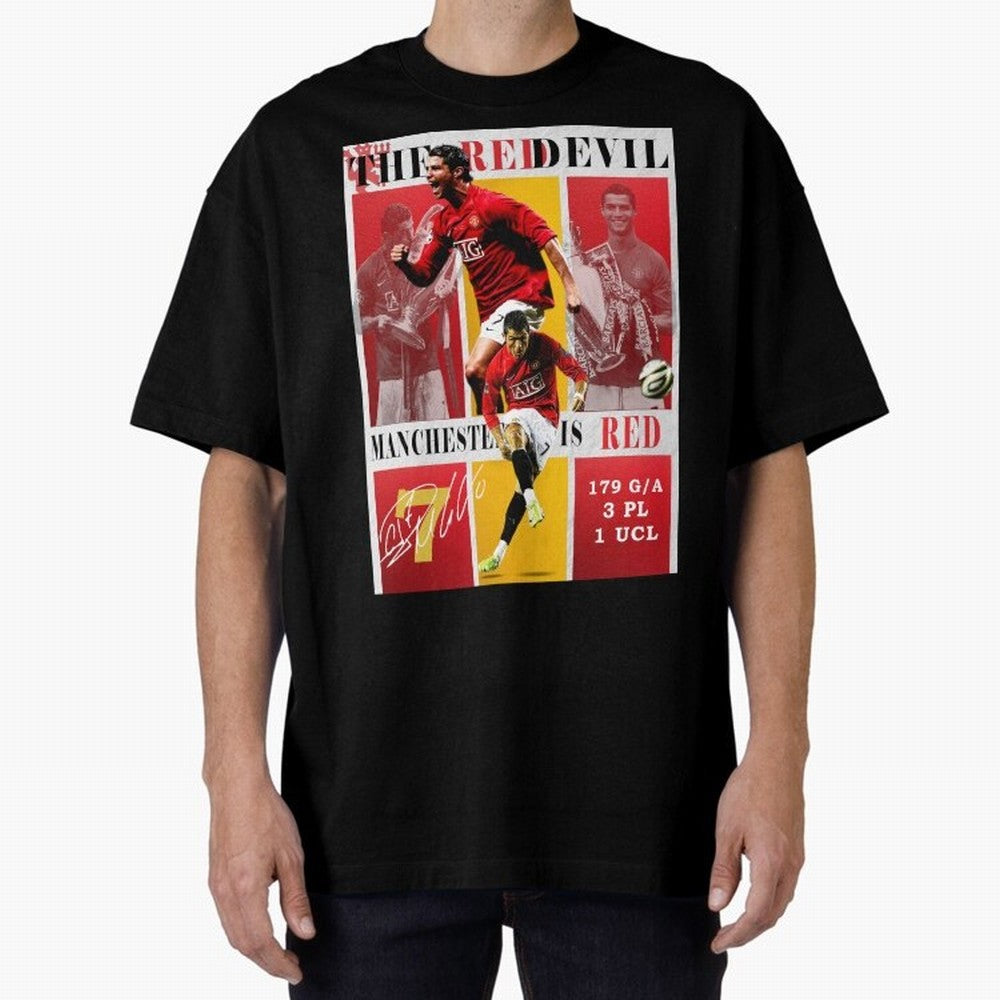 Cristiano Ronaldo 2008 Manchester United Poster Oversized T-Shirt Make Game Day About Global Football Passion for FIFA World Cup 2026, with Messi and Cristiano Ronaldo, Netherlands, Tournament Hype, Historic Matchups, Family Viewing Parties and