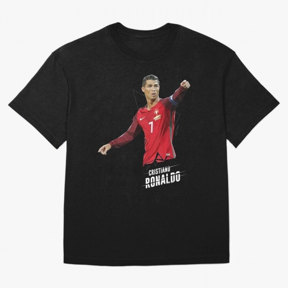 Ronaldo Cristiano Ronaldo Lowpoly Art Oversized T-Shirt Make Every Kick Count in FIFA World Cup 2026 Group Stage Spirit, Featuring France, Neymar, Stadium Memories, Football Loyalty, International Chants and Championship Tradition; Ideal for Fans