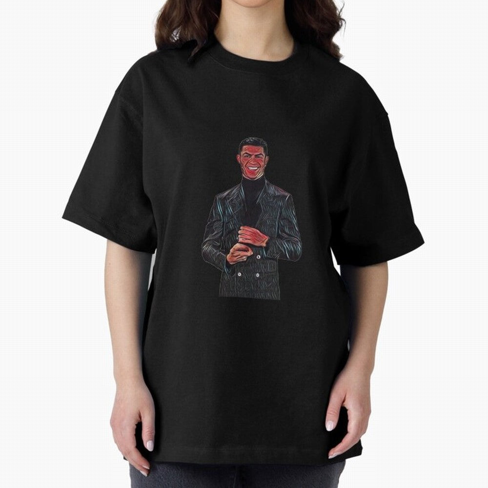 a nice smile from the goat Oversized T-Shirt Show Fan Pride Across Global Football Passion for FIFA World Cup 2026, with CR7, Argentina, Football History, Final Match Energy, Crowd Noise and Once in a Lifetime Moments; Ideal for Fans Who Follow