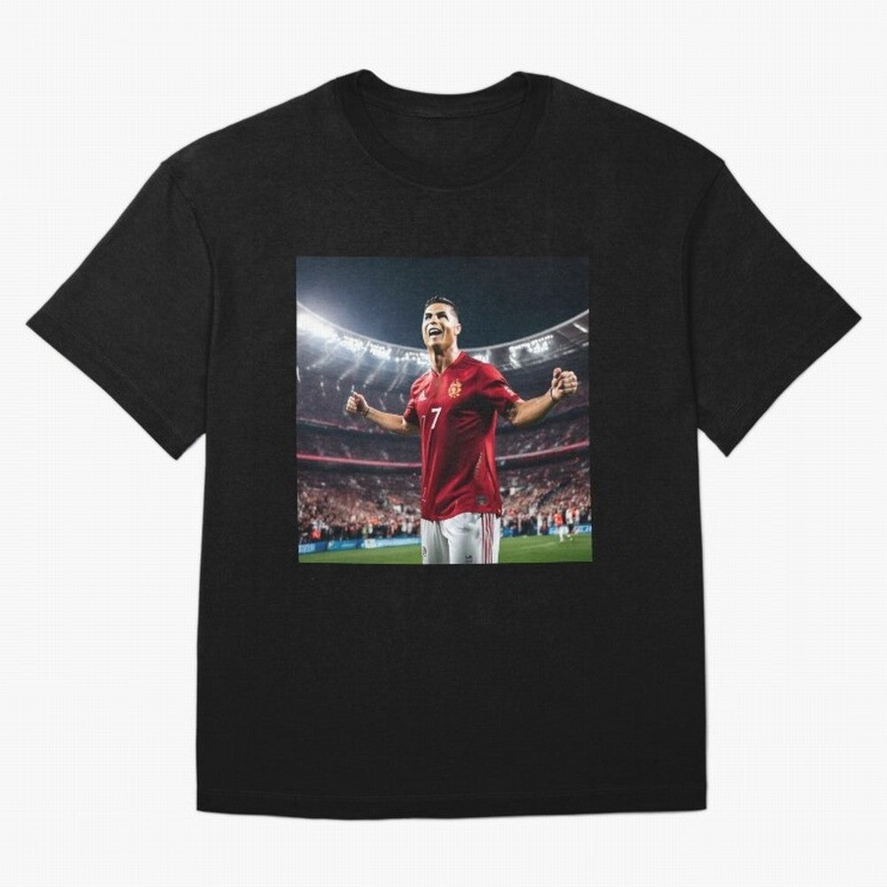 cristiano ronaldo celebrates goal Oversized T-Shirt Experience FIFA World Cup 2026 for Fans of Messi, CR7 and Mbappe and England and Germany, Bringing Champion Mindset, Group Stage Buzz, Knockout Tension and Passionate Fan Culture; Perfect for