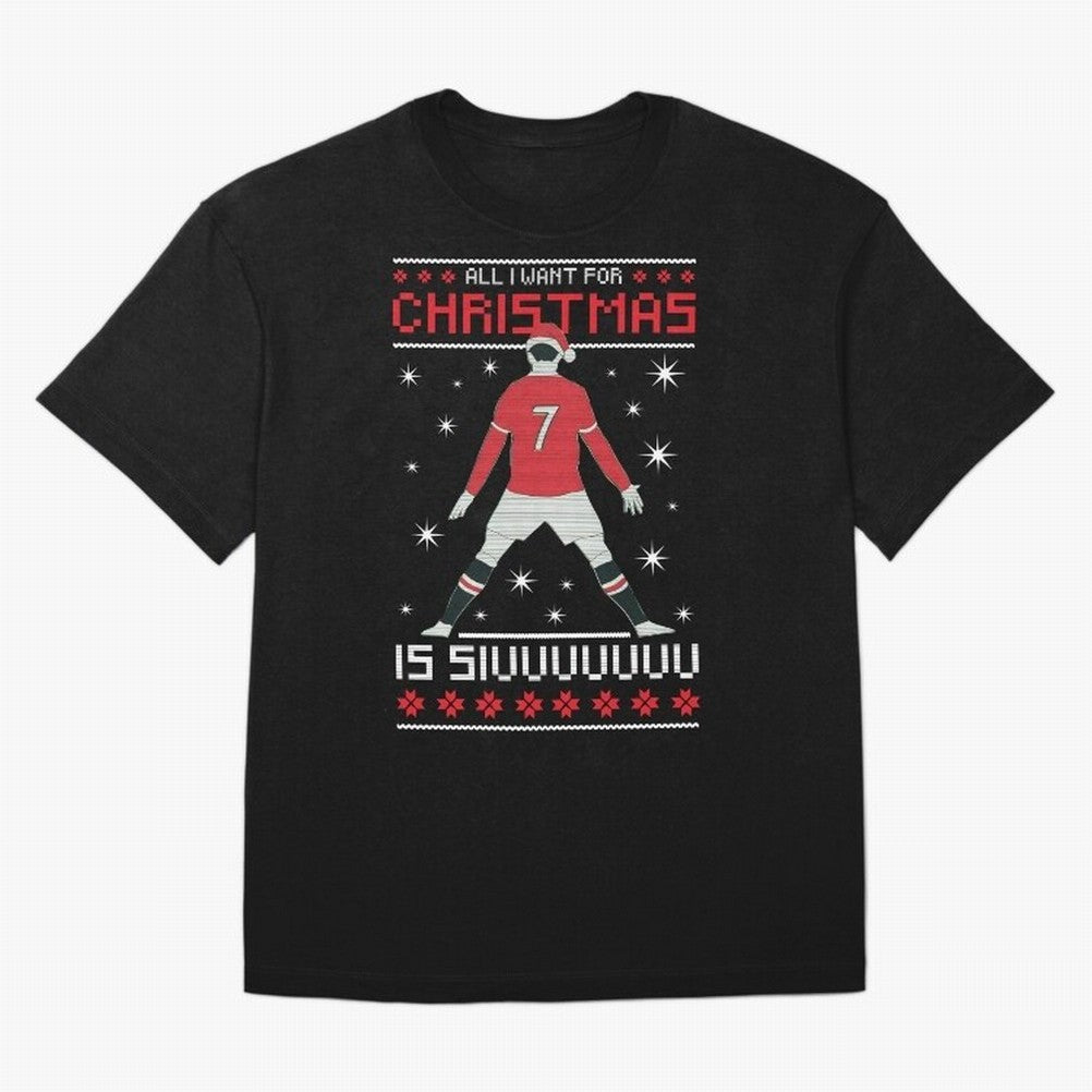 ALL I WANT FOR CHRISTMAS IS SIU Oversized T-Shirt Bring Match Day Fire to FIFA World Cup 2026 USA Canada Mexico for Fans of Haaland and Brazil, Bringing Classic Soccer Heritage, Championship Pressure, Fan Loyalty and International Pride; Created