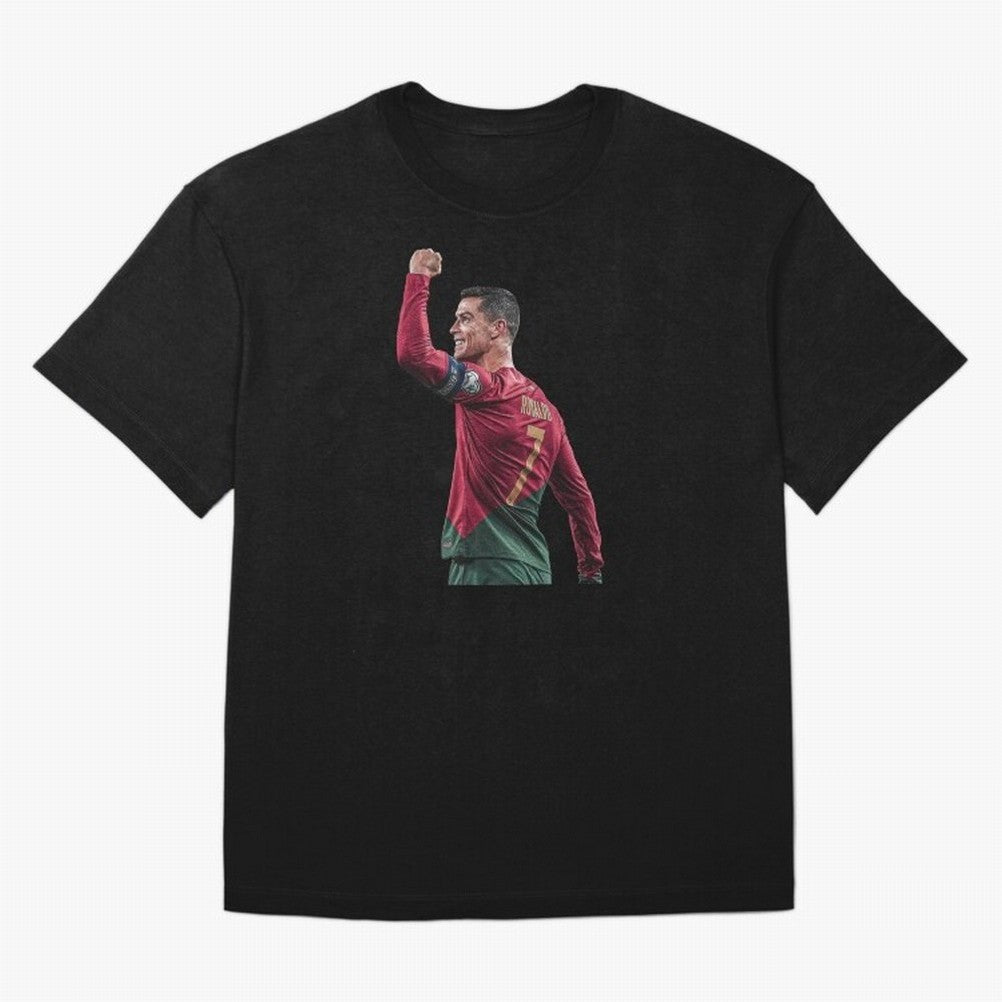 Cristiano Ronaldo Oversized T-Shirt Celebrate Golden Goal Energy in Global Football Passion for FIFA World Cup 2026 USA Canada Mexico, Built around Haaland, Argentina, Soccer Culture, Superstar Moments, National Team Dreams and Competitive Fire;