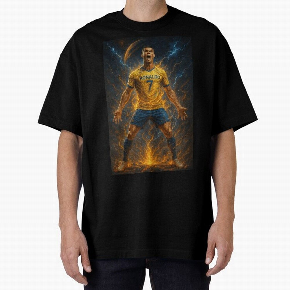 Cristiano Ronaldo Oversized T-Shirt Join Supporters Worldwide for FIFA World Cup 2026 Built around Neymar, Haaland and Cristiano Ronaldo, Argentina Energy, Retro Football Energy, Iconic Rivalries, Trophy Chase Drama and Stadium Atmosphere; Great