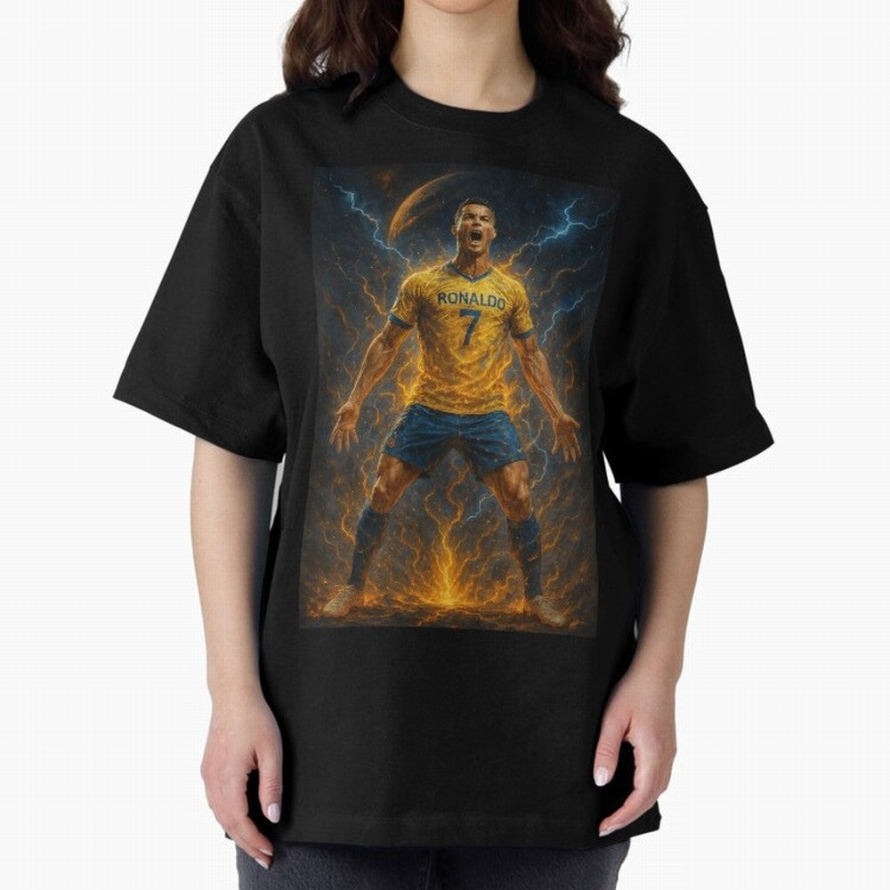 Cristiano Ronaldo Oversized T-Shirt Join Supporters Worldwide for FIFA World Cup 2026 Built around Neymar, Haaland and Cristiano Ronaldo, Argentina Energy, Retro Football Energy, Iconic Rivalries, Trophy Chase Drama and Stadium Atmosphere; Great