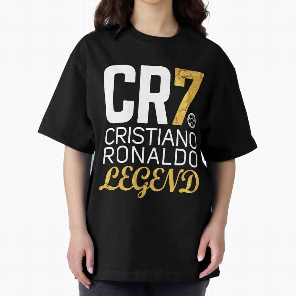 CR7 legend gold Oversized T-Shirt Carry the Dream of FIFA World Cup 2026 USA Canada Mexico for Fans of Messi, CR7 and Mbappe and Spain and Netherlands, Bringing Soccer Culture, Superstar Moments, National Team Dreams and Competitive Fire; Built for