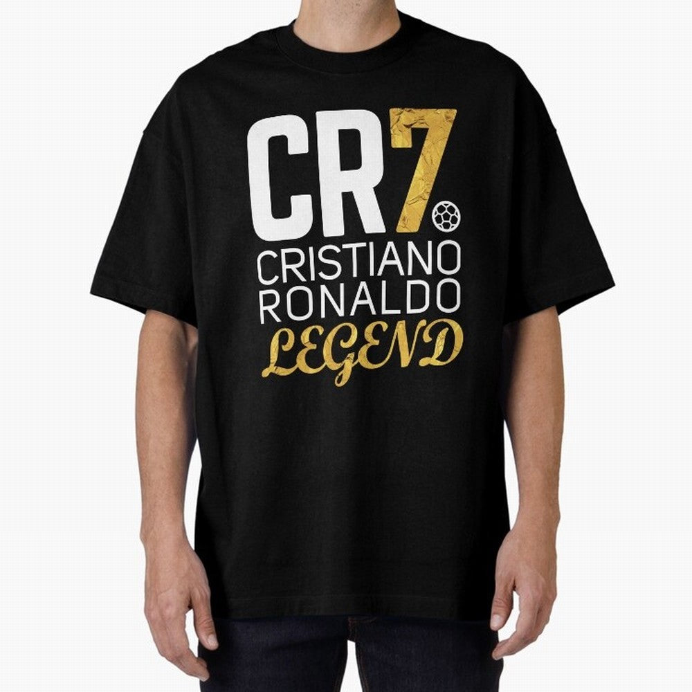 CR7 legend gold Oversized T-Shirt Carry the Dream of FIFA World Cup 2026 USA Canada Mexico for Fans of Messi, CR7 and Mbappe and Spain and Netherlands, Bringing Soccer Culture, Superstar Moments, National Team Dreams and Competitive Fire; Built for