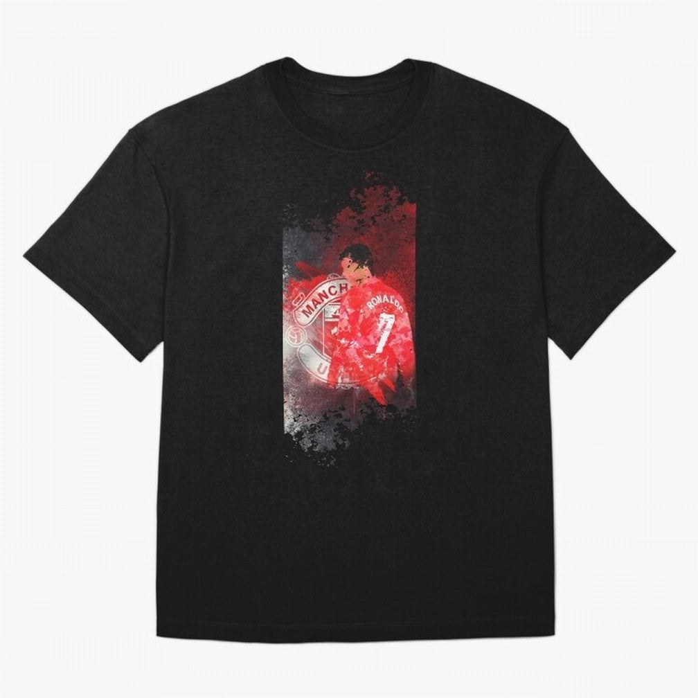Ronaldo Illustration 002 Oversized T-Shirt Support the Legends of FIFA World Cup 2026 with Messi and Cristiano Ronaldo, England Energy, Football Passion, Legendary Performances, Festival Vibes and Supporter Community; Made for Die Hard Supporters,