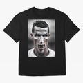 Cristiano Ronaldo Portrait Oversized T-Shirt Discover FIFA World Cup 2026 USA Canada Mexico Spirit, Featuring England, France and Netherlands, Haaland and Mbappe, Classic Soccer Heritage, Championship Pressure, Fan Loyalty and International Pride;