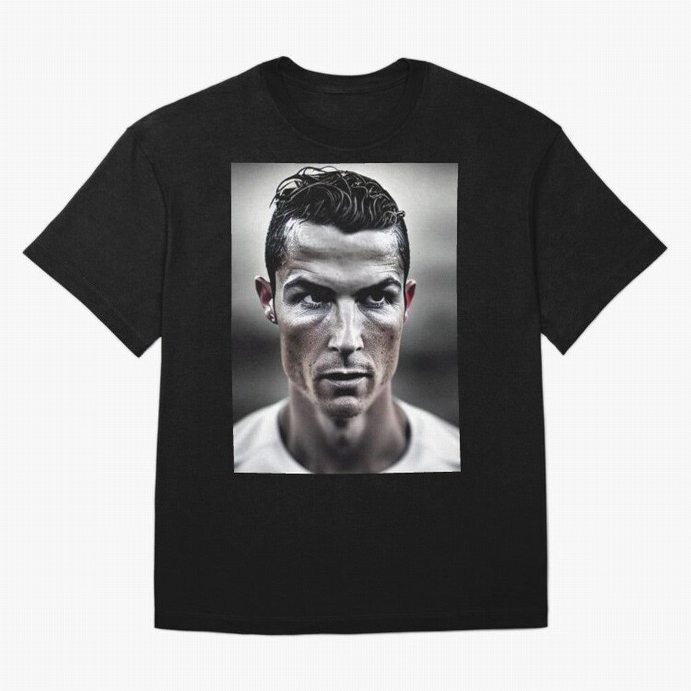 Cristiano Ronaldo Portrait Oversized T-Shirt Discover FIFA World Cup 2026 USA Canada Mexico Spirit, Featuring England, France and Netherlands, Haaland and Mbappe, Classic Soccer Heritage, Championship Pressure, Fan Loyalty and International Pride;