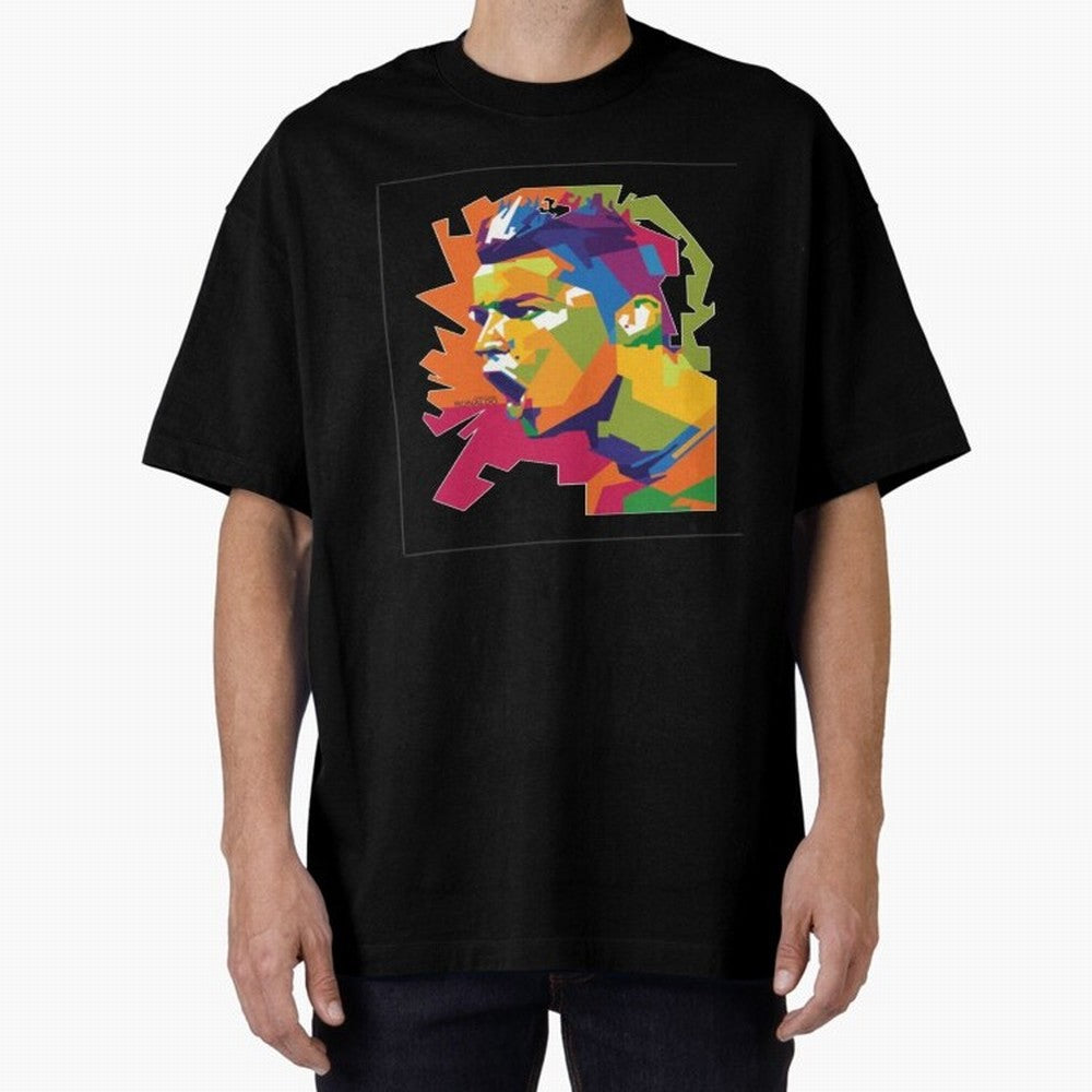 Ronaldo Cristiano Ronaldo pop potrait Oversized T-Shirt Live for the Drama of Match Day Hype around FIFA World Cup 2026 Group Stage, Neymar, Argentina, France and Brazil, Tournament Hype, Historic Matchups, Family Viewing Parties and Global Sports