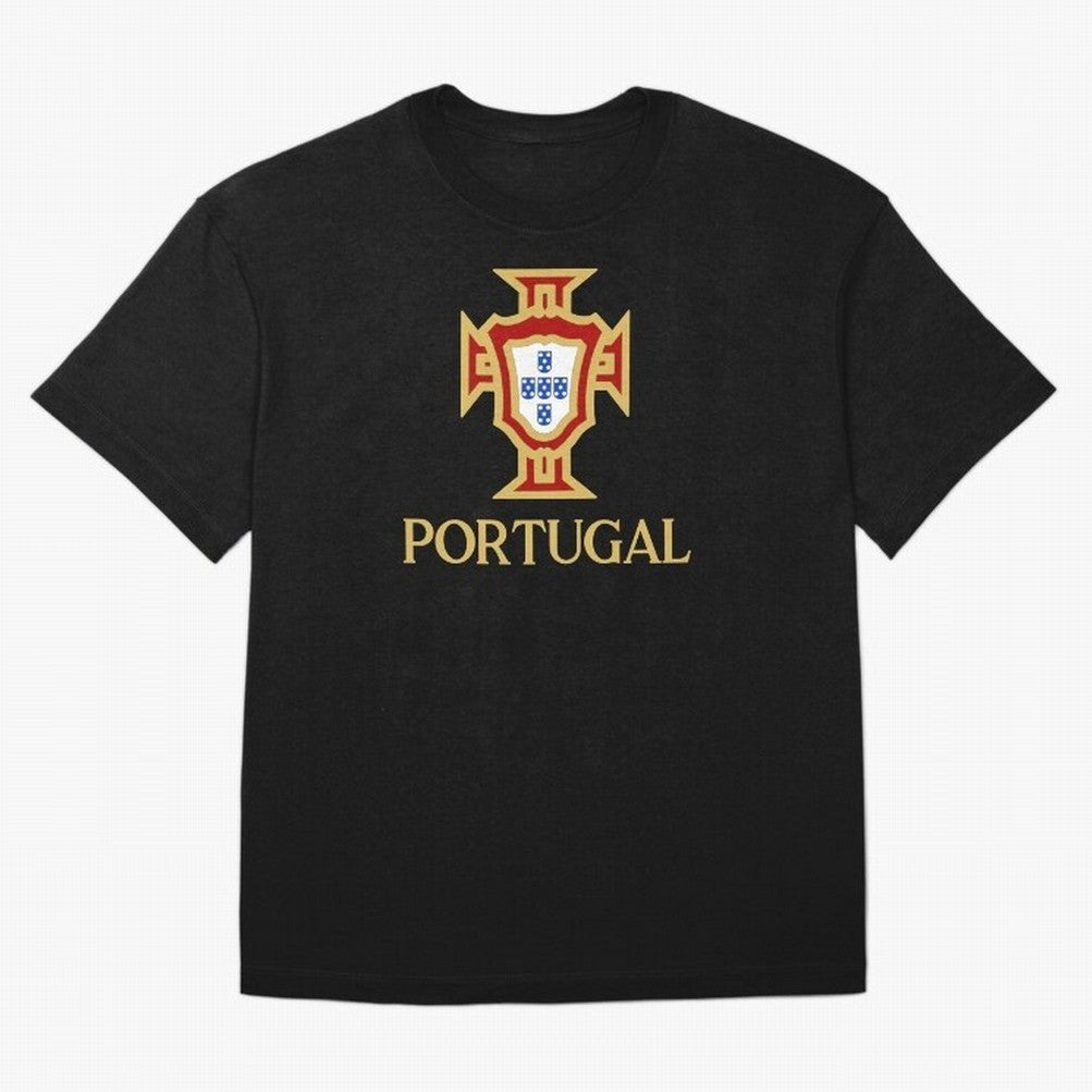 Portugal Gold Alt 3 Oversized T-Shirt Represent Match Day Hype around FIFA World Cup 2026 USA Canada Mexico, Haaland and Mbappe, Netherlands, Classic Soccer Heritage, Championship Pressure, Fan Loyalty and International Pride; Made for Collectors
