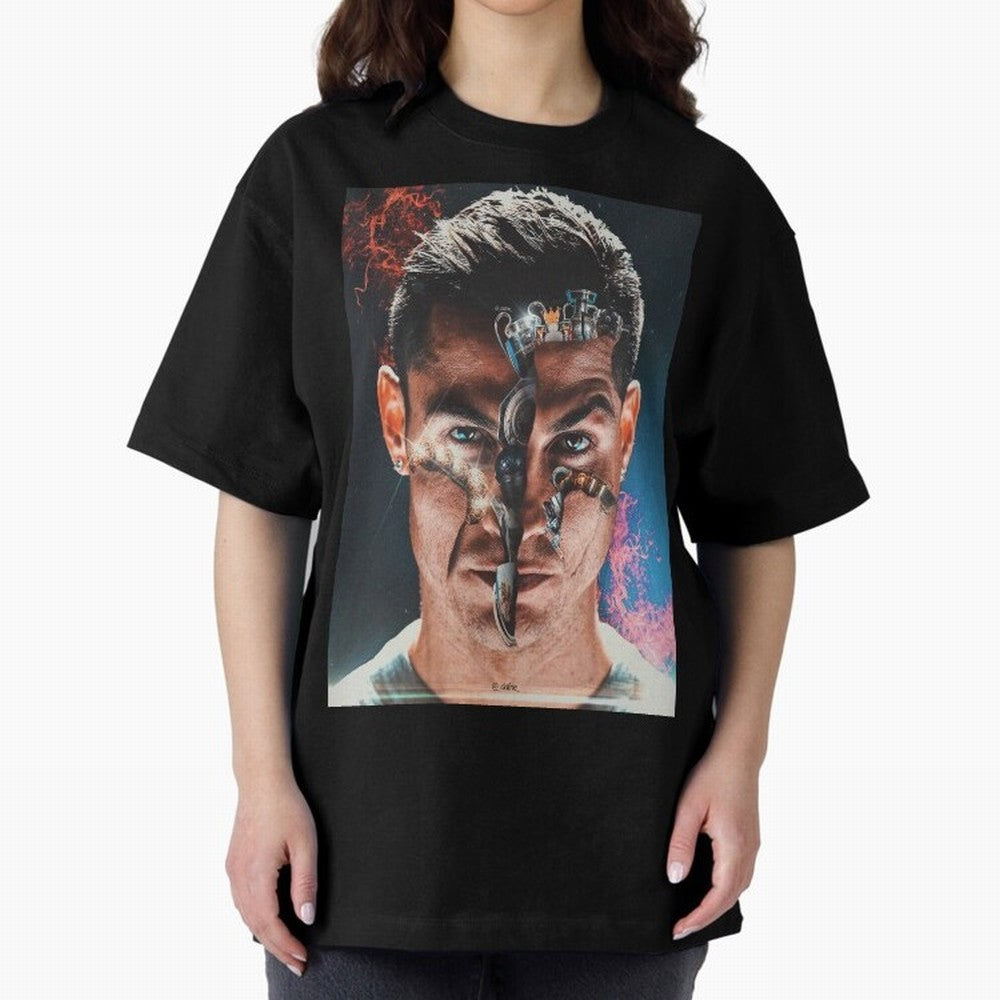 CR7 Career Titles+Ballon (x5) Oversized T-Shirt Embrace Global Football Passion for FIFA World Cup 2026, Highlighting Neymar, Netherlands, Tournament Hype, Historic Matchups, Family Viewing Parties and Global Sports Pride; Perfect for People Who