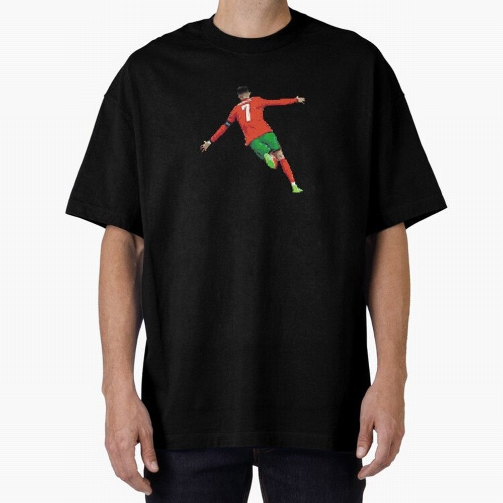 Cristiano Ronaldo Oversized T-Shirt Feel the Roar of FIFA World Cup 2026 USA Canada Mexico Spirit, with France, Haaland and Mbappe, Classic Soccer Heritage, Championship Pressure, Fan Loyalty and International Pride; Created for Match Day Parties,