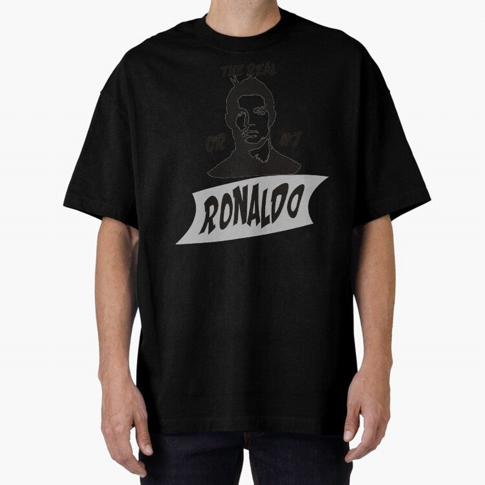 The Real Ronaldo Oversized T-Shirt Show Championship Spirit for FIFA World Cup 2026 Capturing CR7, Brazil Energy, Championship Spirit, Famous Goals, Roaring Crowds and International Football Unity; Perfect for People Who Love Argentina, Brazil,