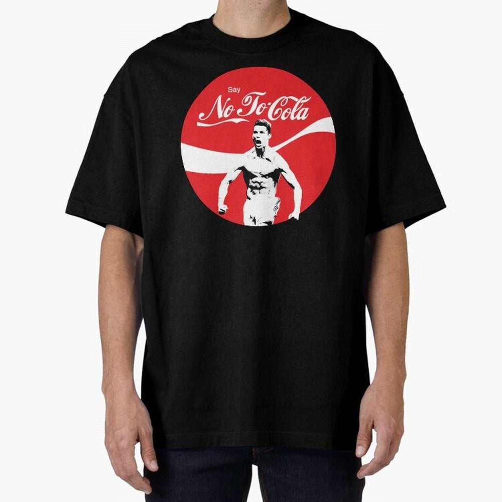 Cristiano Ronaldo - Say No To Cola Oversized T-Shirt Honor Football Greatness during FIFA World Cup 2026 Group Stage Driven by CR7, England and Germany Energy, Football Festival Excitement, Trophy Ambitions, Country Rivalries and Star Player Buzz;