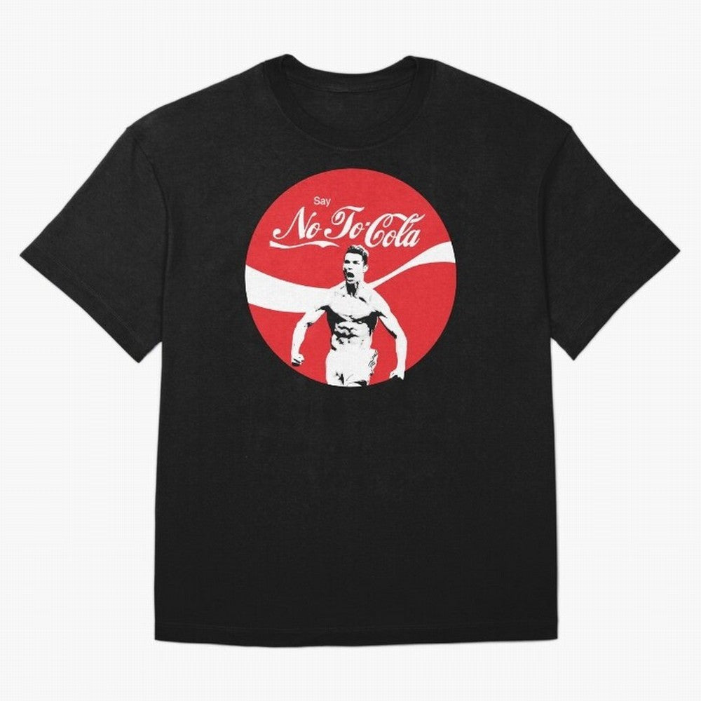 Cristiano Ronaldo - Say No To Cola Oversized T-Shirt Honor Football Greatness during FIFA World Cup 2026 Group Stage Driven by CR7, England and Germany Energy, Football Festival Excitement, Trophy Ambitions, Country Rivalries and Star Player Buzz;