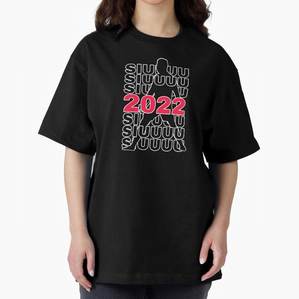 Siuuu 2022 Cristiano ronaldo goal Oversized T-Shirt Celebrate Rivalries and Pride in Global Football Passion for FIFA World Cup 2026 USA Canada Mexico, Celebrating Messi, CR7 and Mbappe, England, France and Netherlands, Retro Football Energy,