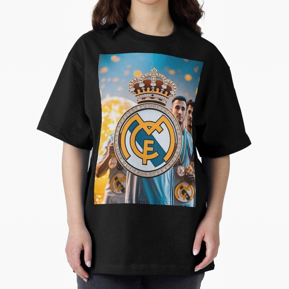 El Medall¨®n Del Real Madrid Oversized T-Shirt Make the Season About Global Football Passion for FIFA World Cup 2026 Group Stage, Driven by Cristiano Ronaldo, Netherlands, Championship Spirit, Famous Goals, Roaring Crowds and International Football