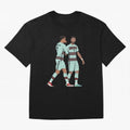 Cristiano Ronaldo & Bruno Fernandes Portugal Oversized T-Shirt Embrace the FIFA World Cup 2026 Group Stage Journey through Haaland Highlights, Argentina, France and Brazil Pride, Championship Spirit, Famous Goals, Roaring Crowds and International