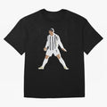 Cristiano Ronaldo 3 Oversized T-Shirt Celebrate Football Heritage in FIFA World Cup 2026 Centered on Messi and Cristiano Ronaldo, Argentina, France and Brazil Energy, Football Passion, Legendary Performances, Festival Vibes and Supporter Community;