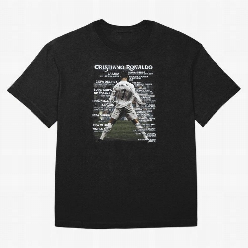 Cristiano Ronaldo Stats Oversized T-Shirt Feel the Roar of FIFA World Cup 2026 USA Canada Mexico Spirit, Capturing Netherlands, CR7, Championship Spirit, Famous Goals, Roaring Crowds and International Football Unity; Made for Collectors Who Enjoy