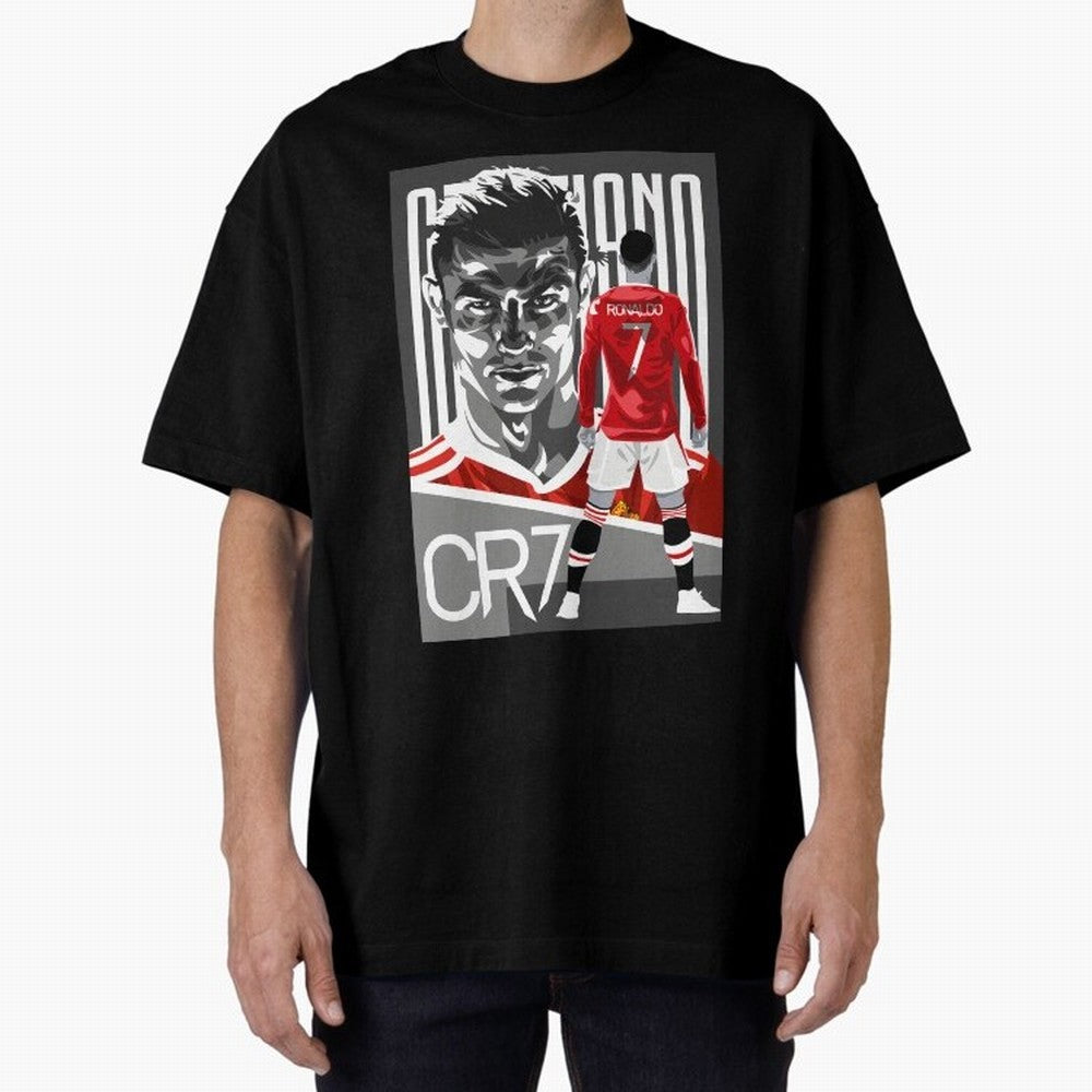 Cristiano Ronaldo In Red Oversized T-Shirt Represent Football Lovers during FIFA World Cup 2026 USA Canada Mexico for Fans of Haaland and Brazil, Bringing Global Supporter Spirit, Legendary Goals, National Colors and Tournament Celebration; Great
