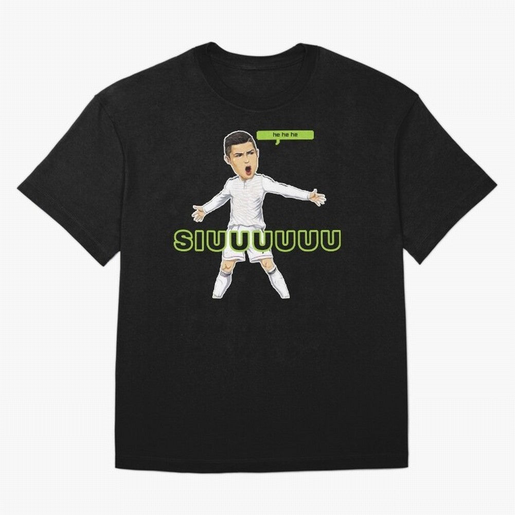 Hehehe SUIII Cristiano ronaldo Oversized T-Shirt Cheer for FIFA World Cup 2026 Spirit, Centered on England, Neymar, Stadium Chants, National Pride, Trophy Dreams and Unforgettable Football Memories; Perfect for Supporters Who Want Bold Football