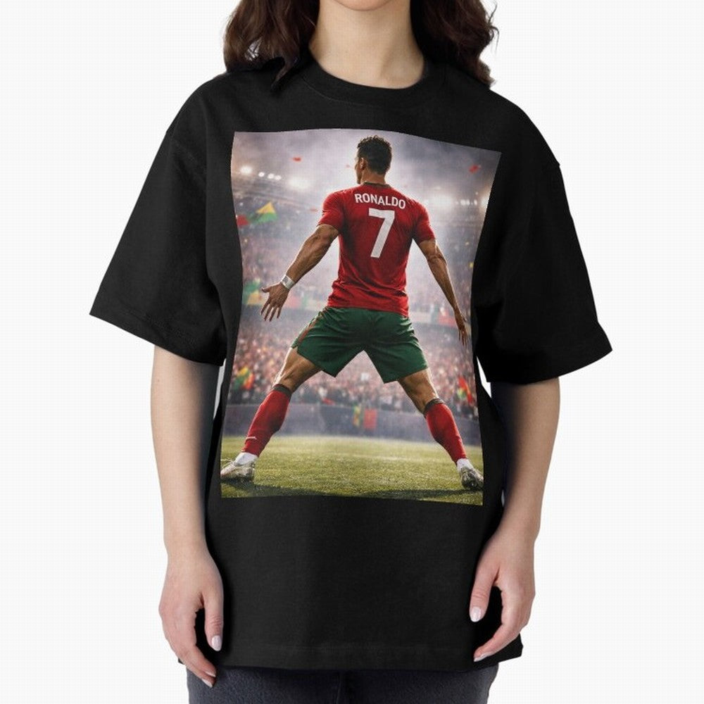 Cristiano Ronaldo Portuguese Legend Number Seven SIUUU Oversized T-Shirt Feel International Energy from FIFA World Cup 2026 Spirit, Connected to France and Portugal, Messi, Neymar and Mbappe, Soccer Culture, Superstar Moments, National Team Dreams