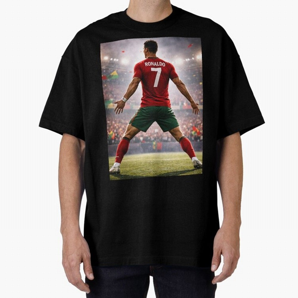 Cristiano Ronaldo Portuguese Legend Number Seven SIUUU Oversized T-Shirt Feel International Energy from FIFA World Cup 2026 Spirit, Connected to France and Portugal, Messi, Neymar and Mbappe, Soccer Culture, Superstar Moments, National Team Dreams