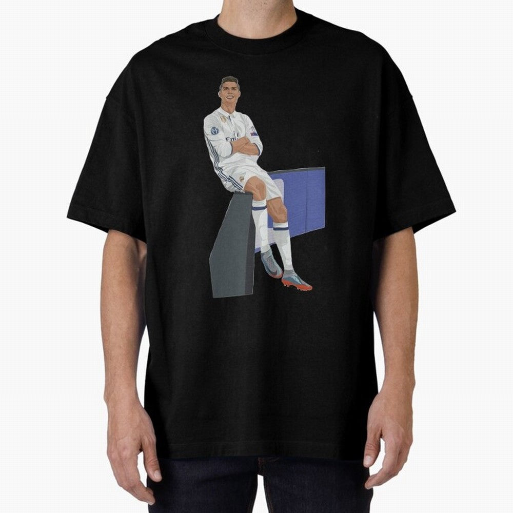 Cristiano Ronaldo Oversized T-Shirt Fuel FIFA World Cup 2026 USA Canada Mexico Centered on CR7, France Energy, Football Passion, Legendary Performances, Festival Vibes and Supporter Community; Ideal for Football Dads, Football Moms, Friends,